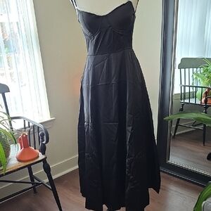 Black Sweetheart Neckline Sundress for Cocktail